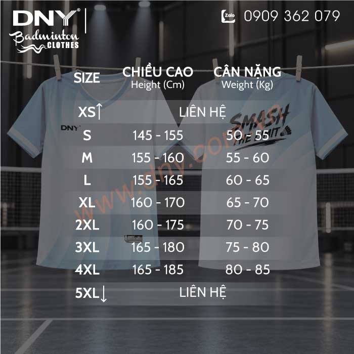 MẪU ÁO CẦU LÔNG THIẾT KẾ THEO YÊU CẦU | DNY- CL2610020103